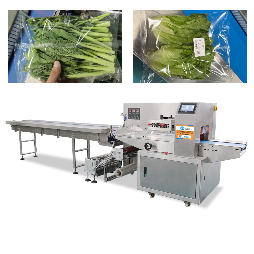 600 carbon steel vegetable packing machine with weighing and labeling machine