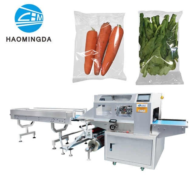 600 carbon steel vegetable packing machine with weighing and labeling machine