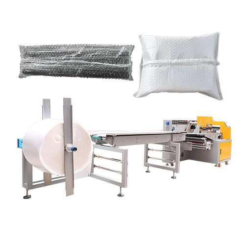 Servo Pillow Pack Machine for Bubble Film + Labeling