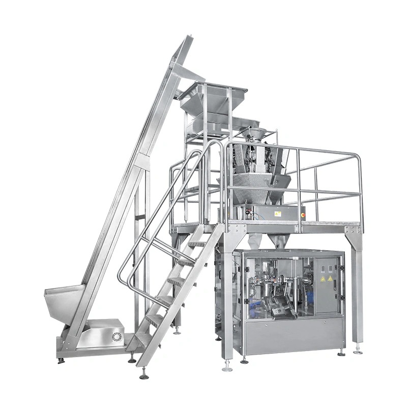 Big hopper feeding bag packing machine